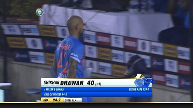 IND vs SA 2019, 2nd T20I: Shikhar Dhawan Wicket
