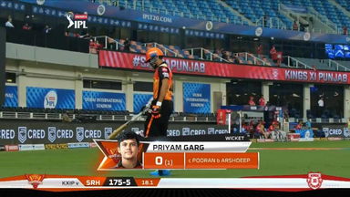 M22: SRH vs KXIP – Priyam Garg Wicket