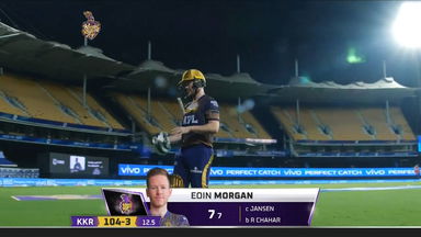 M05: KKR vs MI – Eoin Morgan Wicket
