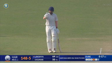Ranji Trophy 2025 QF3, Haryana vs Mumbai: SP Kumar's fighting 62 (96)