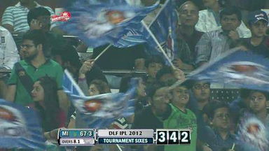 Match 36 DD vs MI – Rayudu's 1st Six