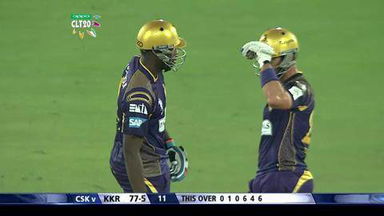 M1: KKR vs CSK –  Andre Russell Six