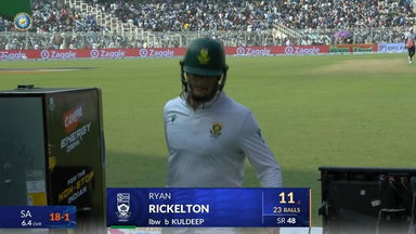 IND vs SA 2025, 1st Test: Ryan Rickelton Wicket