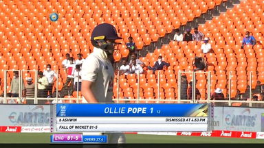 IND vs ENG 2021, 3rd Test, Day 1: Ollie Pope Wicket