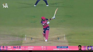 IPL 2025 M06: RR vs KKR - Riyan Parag Six