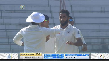 Ranji Trophy 2021-22, Gujarat v Madhya Pradesh: Madhya Pradesh, 1st Innings Fall of Wickets