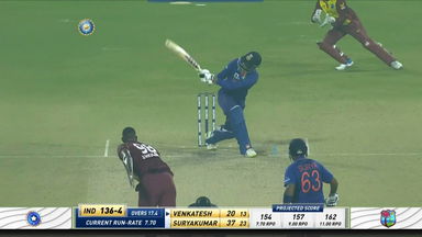 IND vs WI 2022, 3RD T20I: Venkatesh Iyer Six