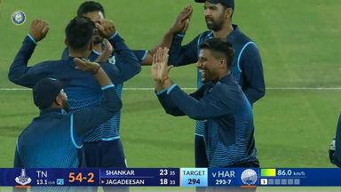 Vijay Hazare Trophy 2023 SF1, Haryana vs Tamil Nadu: Fall of Wickets