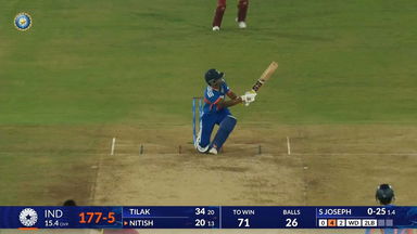 IND vs WI 2026, 4th T20I: Nitish Kumar Reddy Six