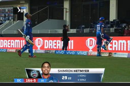 M56: RCB vs DC – Shimron Hetmyer Wicket