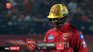 M58: PBKS vs RCB  – Ashutosh Sharma Wicket