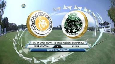 Ranji Trophy SF 2015-16: Saurashtra vs Assam - Saurashtra 1st Innings Highlights