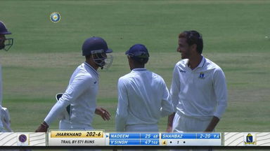 Ranji Trophy 2021-22, Bengal v Jharkhand, QF: Jharkhand 1st Innings Fall of Wickets
