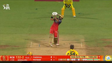 IPL 2025 M52: RCB vs CSK - Devdutt Padikkal Six
