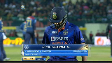 IND vs SL 2022, 3RD T20I: Rohit Sharma Wicket