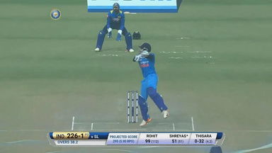 IND vs SL 2017, 2nd ODI: Shreyas Iyer Six