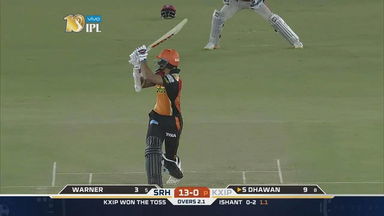 M33: KXIP vs SRH – Shikhar Dhawan Six