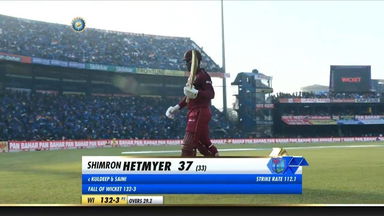IND vs WI 2019, 3rd ODI: Shimron Hetmyer Wicket
