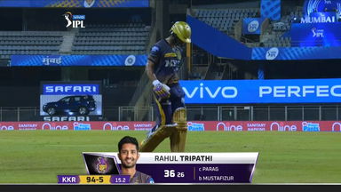 M18: RR vs KKR – Rahul Tripathi Wicket
