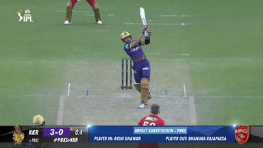 M02: PK vs KKR  – Rahmanullah Gurbaz  Six