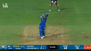 IPL 2026 M20: MI vs RCB - Sherfane Rutherford Six