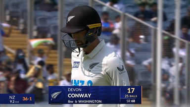 IND vs NZ 2024, 2nd Test: Devon Conway Wicket