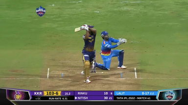 M41: DC vs KKR – Nitish Rana Six