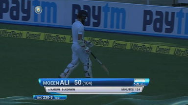 IND vs ENG 2016 - 4th Test, day 1 : Moeen Ali Wicket