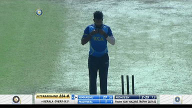 MD Nidheesh's 3/25 against Uttarakhand