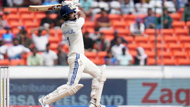 KL Rahul launches dual maximums against Rehan Ahmed