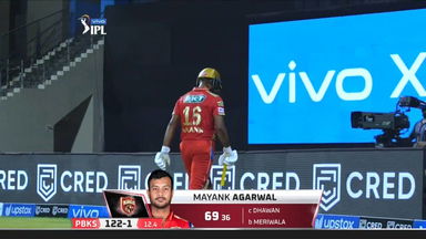 M11: DC vs PBKS   – Mayank Agarwal Wicket