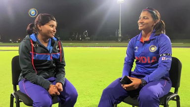 Rajeshwari Gayakwad and Sneh Rana recap India’s win in World Cup opener