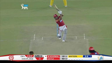M12: KXIP vs CSK – Mayank Agarwal Six