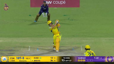IPL 2025 M57: KKR vs CSK - Dewald Brevis Six