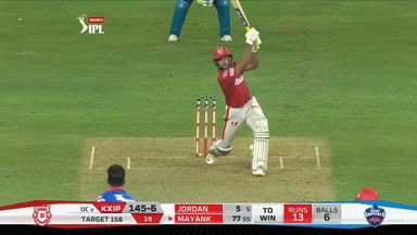 M02: DC vs KXIP – Mayank Agarwal Six
