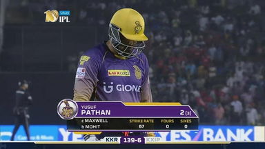 M49: KXIP vs KKR – Yusuf Pathan Wicket