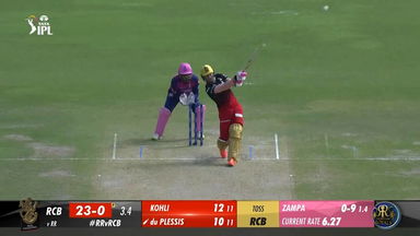 M60: RR vs RCB –  Faf Du Plessis  Six