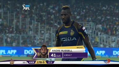 M13: KKR vs DD – Andre Russell Wicket
