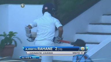 IND vs SL 2017, 2nd Test Day 3: Ajinkya Rahane Wicket