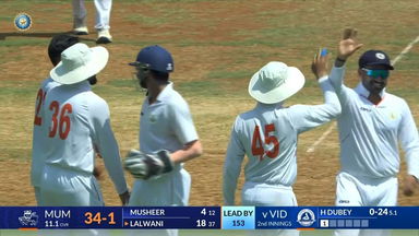 Ranji Trophy 2023/24, Mumbai vs Vidarbha, Final: Mumbai 2nd Innings Fall of Wickets