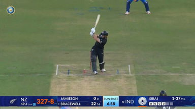 IND vs NZ 2026, 3rd ODI: Michael Bracewell Six