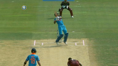 IND vs WI 2018, 2nd ODI: Shikhar Dhawan Six