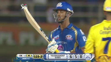 M58: CSK vs MI – Lendl Simmons Six