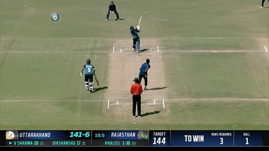 Syed Mushtaq Ali Trophy 2022: Vijay Sharma seals the chase with a maximum
