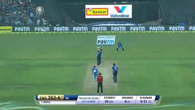 IND vs ENG 2017, 3rd ODI : Ben Stokes Six
