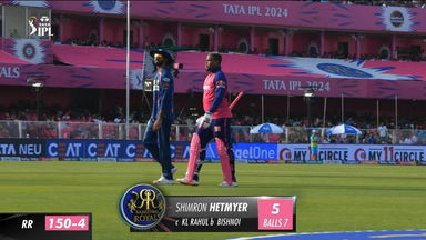 M04: RR vs LSG – Shimron Hetmyer Wicket