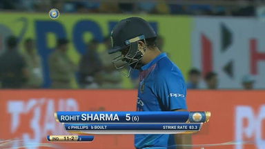 IND vs NZ 2017, 2nd T20I: Rohit Sharma Wicket