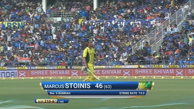 IND vs AUS 2017, 5th ODI: Marcus Stoinis Wicket