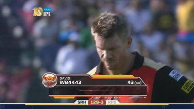 M24: RPS vs SRH  –  David Warner Wicket