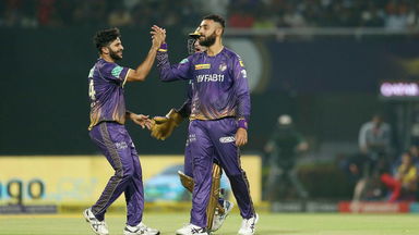 Twin strikes: Varun Chakravarthy sends back Maxwell, Harshal in the same over